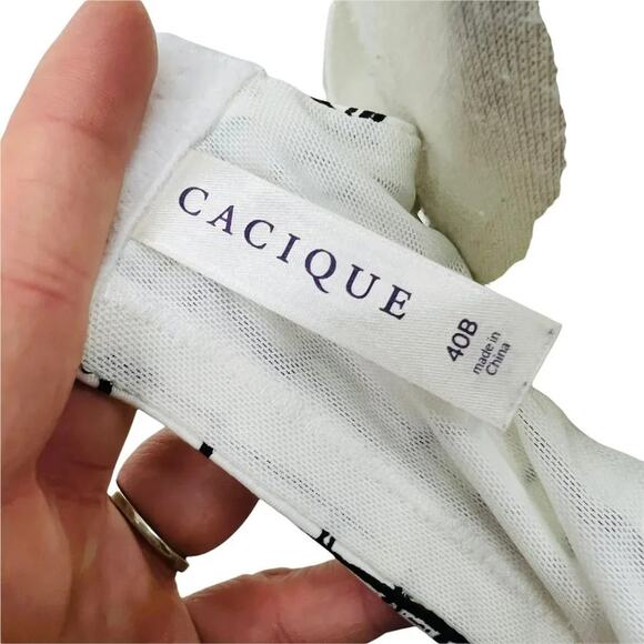 Lane Bryant Cacique True Embrace T-Shirt Bra White Black Lightly Lined 40B - Picture 7 of 9